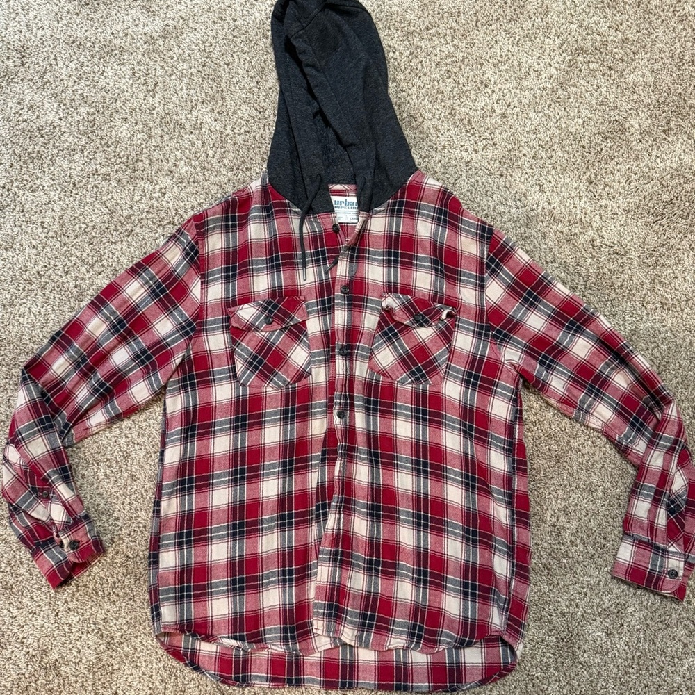 Urban Pipeline Red and Black Plaid Jacket